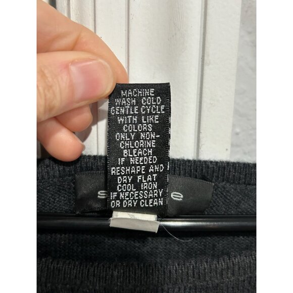 Spense Charcoal Gray 3/4 Sleeve Knit Dress Abstract Sleeve Design Size Medium - Picture 7 of 8